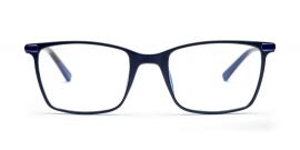 Sapphire Blue Matte Full-Rim Rectangle Eyeglasses for Men  