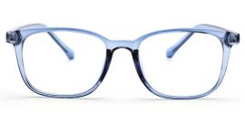 Transparent Blue Square Eyeglasses for Men and Women