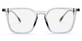 Transparent Blue Square Eyeglasses for Men and Women
