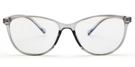 Transparent Grey Cateye Eyeglasses for Women
