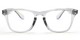 Transparent Grey Wayfarer Eyeglasses for Men and Women