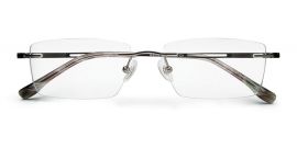 Zenith Titanium Silver RImless Glasses for Men