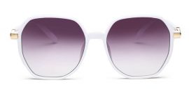 YourSpex White Oval UV Sunglass for Women