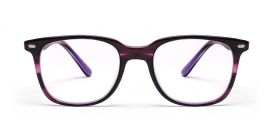 Purple Black Wayfarer Style Acetate Eyeglass Frame for Men