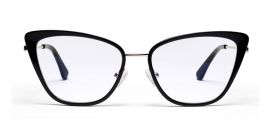 Black Cateye Style Metal Acetate Women Eyeglasses Frame