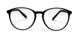Black Oval Style Eyeglass Acetate Frame for Unisex