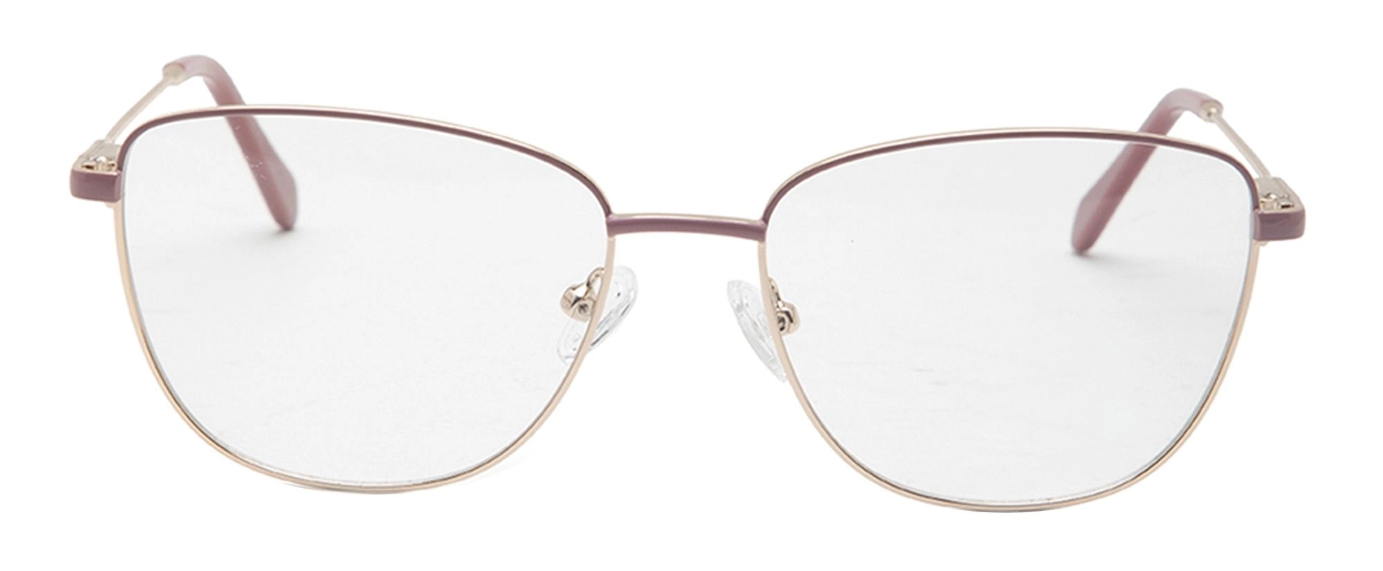 Pink Oval Glass Frame in Metal for Women