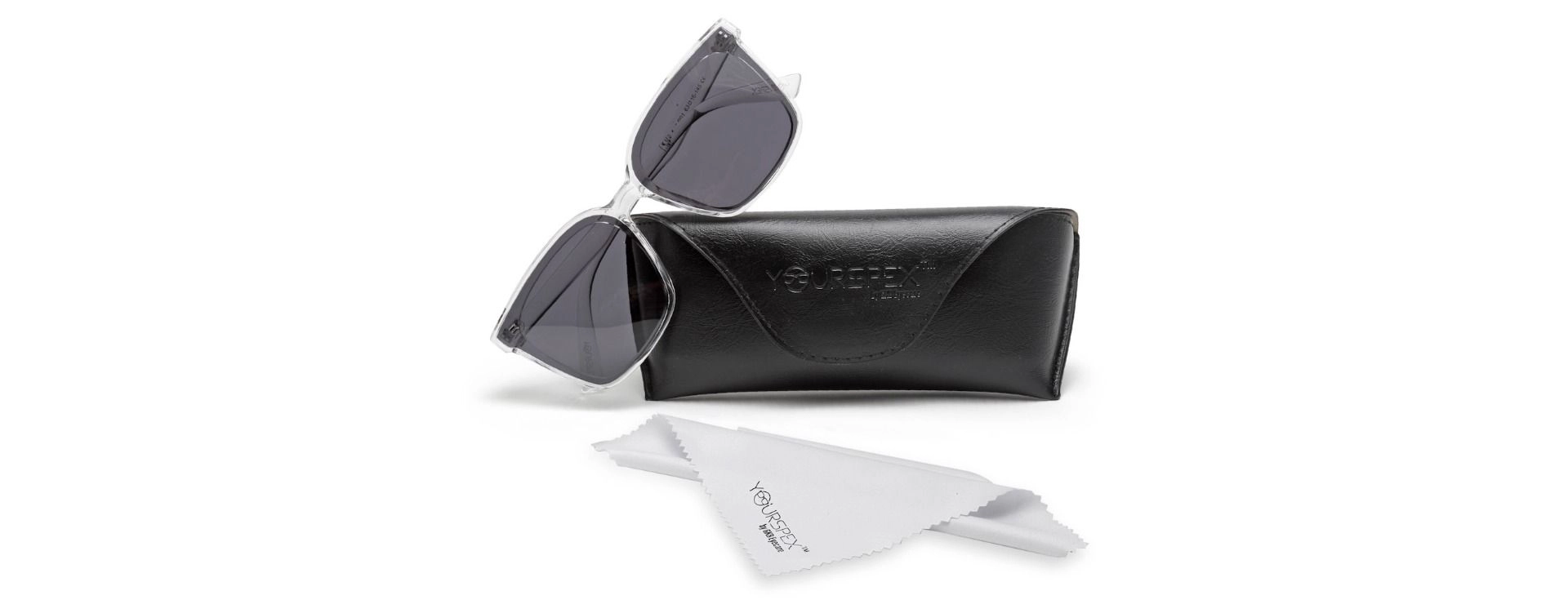 Transparent Black Large Wayfarer UV Protection Sunglass for Women
