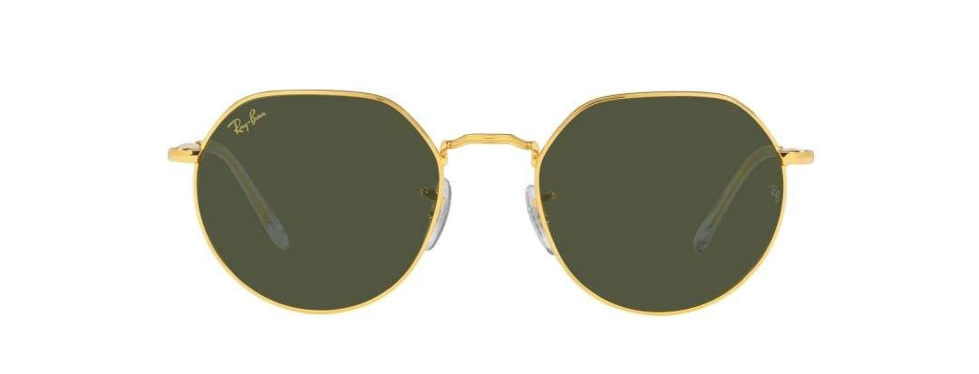 Gold Border Design Metal Frame Irregular Ray-Ban Round Sunglasses