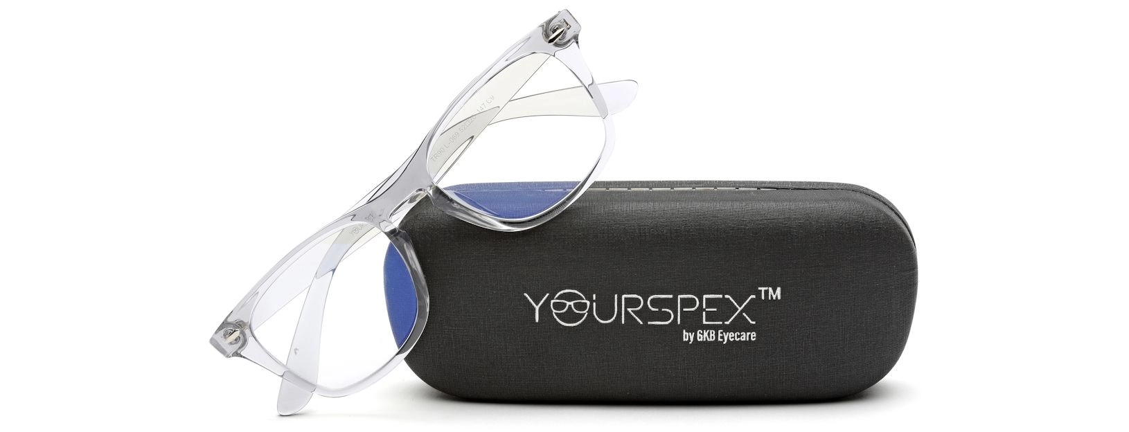 Transparent Grey Wayfarer Eyeglasses for Men and Women