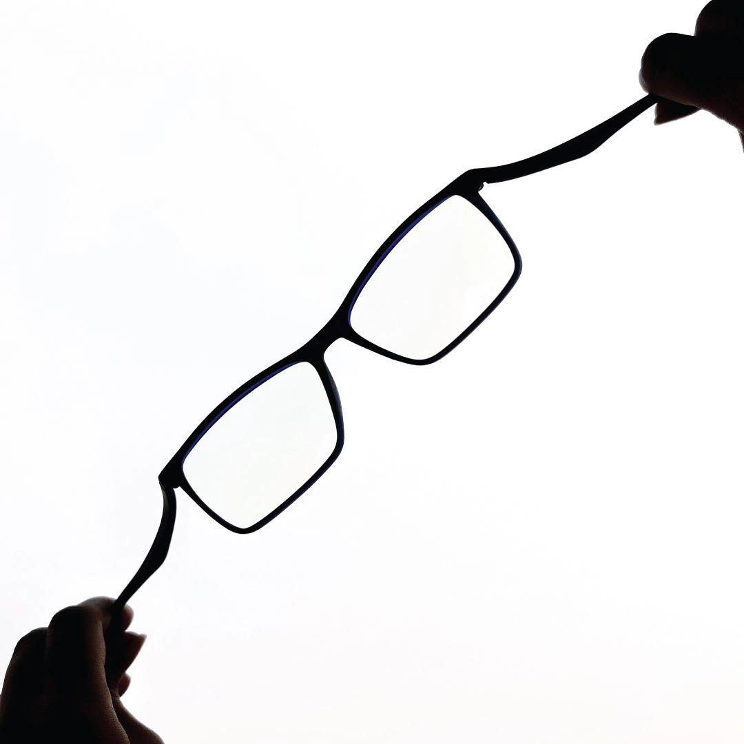 Blue Matte YourSpex Flex Rectangle Eyeglass for Men