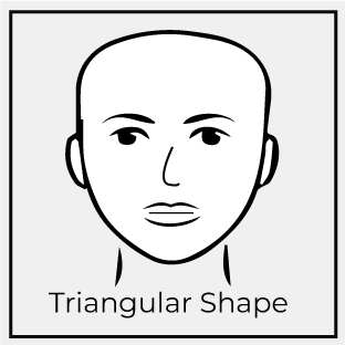 त्रिकोणीय आकार के चेहरे