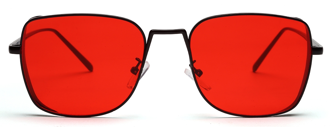 Red Squared UV Sunglass for Men and Women